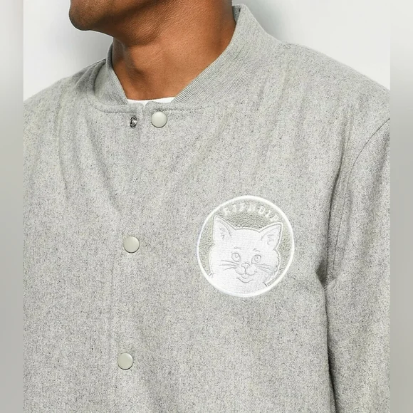 RipNDip, RARE color way and design, varsity jacket! LIKE NEW 💯 authentic. - Picture 7 of 16